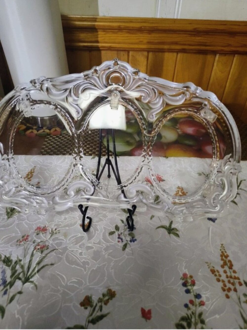Mikasa Princess Crystal Clear and Frost Triple Oval Pic 3.25 x 4.5 In - Picture 5 of 7